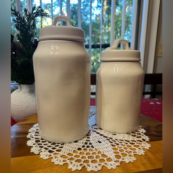 ceramic “ROLL & MIX” canisters - SET OF 2 - Picture 7 of 11